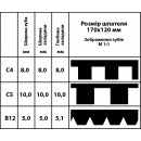 Зубчастий шпатель для плитки пластиковий - 170x120 мм, B12 C4 C5 Зубчастий шпатель для плитки пластиковий - 170x120 мм, B12 C4 C5