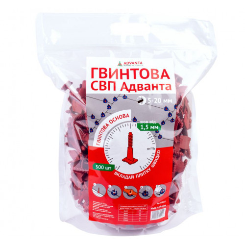 Гвинтова СВП для плитки - основа 1,5 мм, 500 шт
